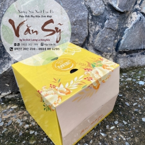 Hộp Bánh Kem Cao 18cm mẫu Vàng Pha - VP 01