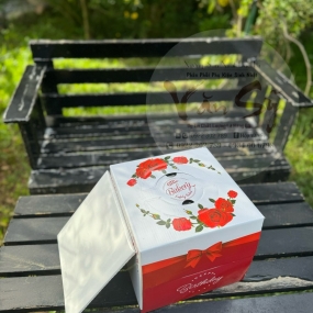 Mẫu Hộp Bánh Kem Cao 20cm - Màu Đỏ - Mã Đ2