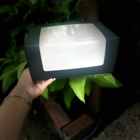 Hộp Nắp Kính 26x20x12 - Màu Đen - Hàng Có Sẵn
