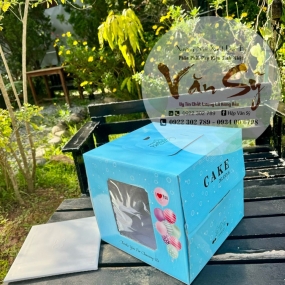Hộp bánh sinh nhật Cao 25cm - 30cm  Mẫu Xanh - mã XC2 (SP1)