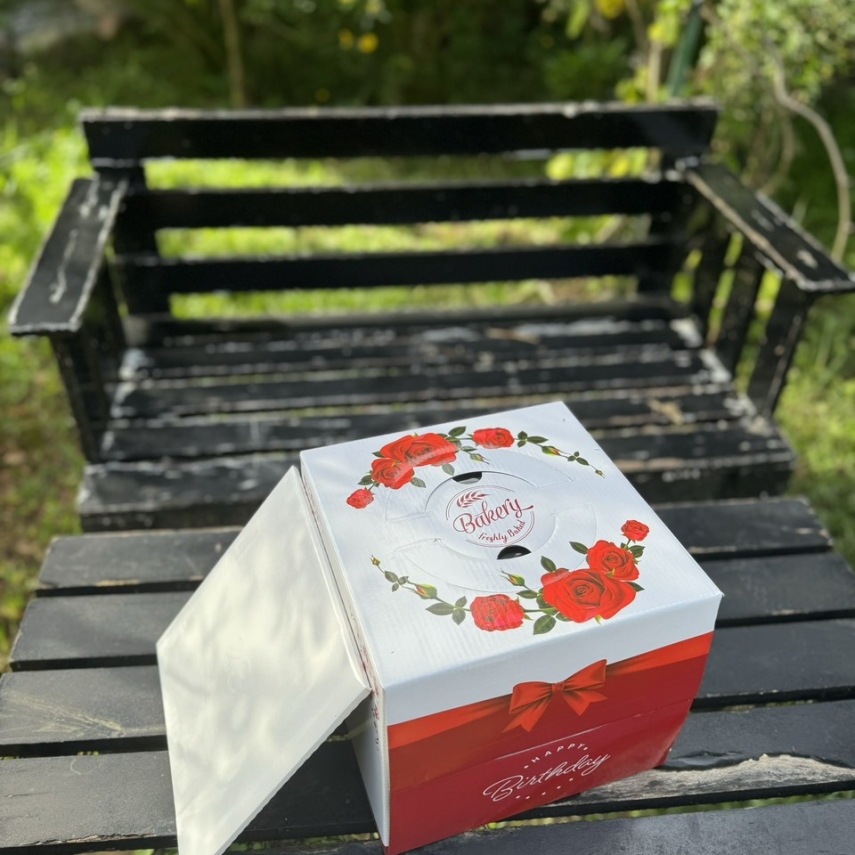Mẫu Hộp Bánh Kem Cao 20cm - Màu Đỏ - Mã Đ2