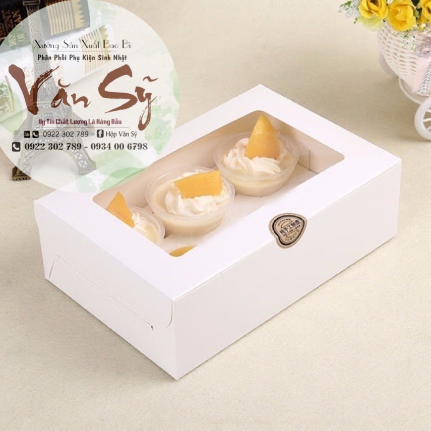 Hộp Bánh Cupcake - 1 - 2 - 4 - 6 - 12 Bánh