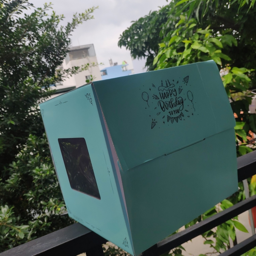 Hộp bánh sinh nhật Cao 25cm - 30cm  Mẫu Xanh Ngọc - mã XNC (SP1)