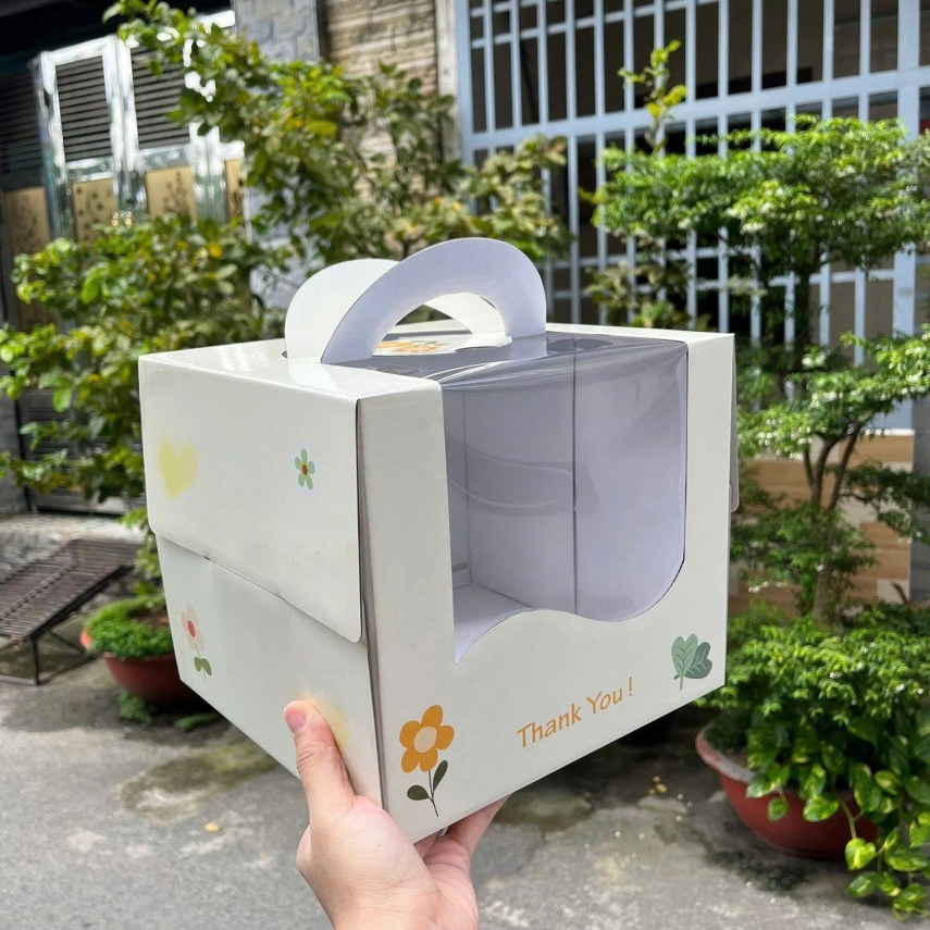 Hộp Bánh Sinh Nhật Cao 20cm - Mẫu Mật Ngọt Cao 20cm - Có Cửa Sổ Kính Tràn