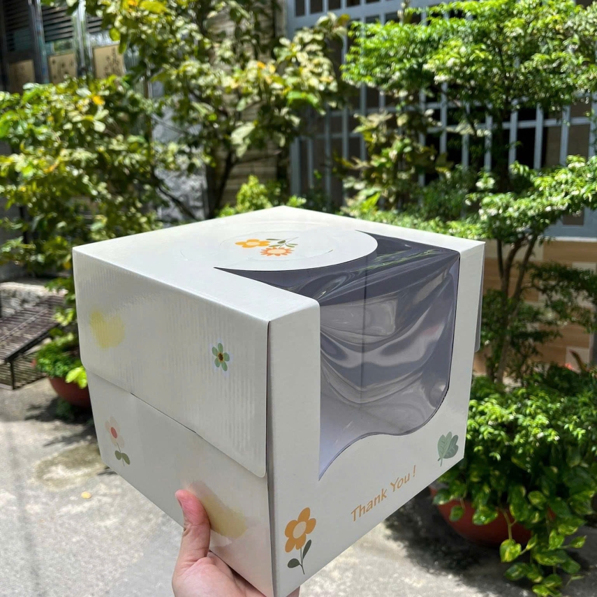 Hộp Bánh Sinh Nhật Cao 20cm - Mẫu Mật Ngọt Cao 20cm - Có Cửa Sổ Kính Tràn
