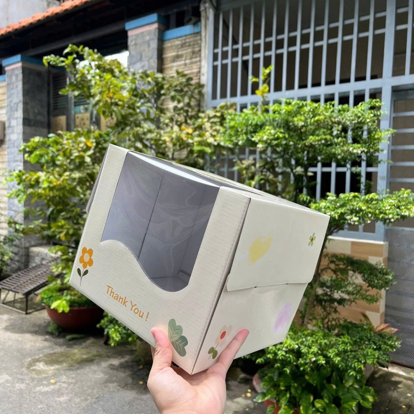 Hộp Bánh Sinh Nhật Cao 20cm - Mẫu Mật Ngọt Cao 20cm - Có Cửa Sổ Kính Tràn